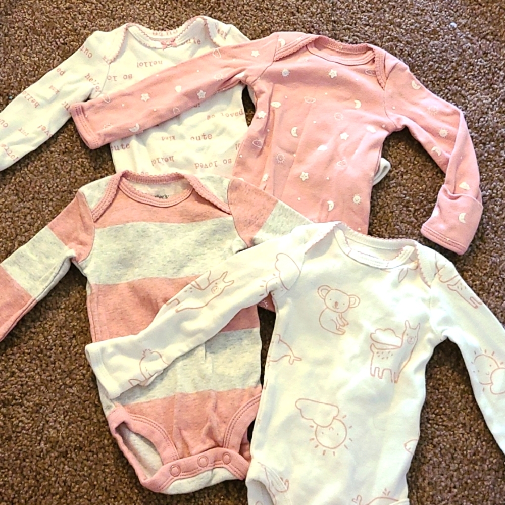 Four Pack Newborn Onesies